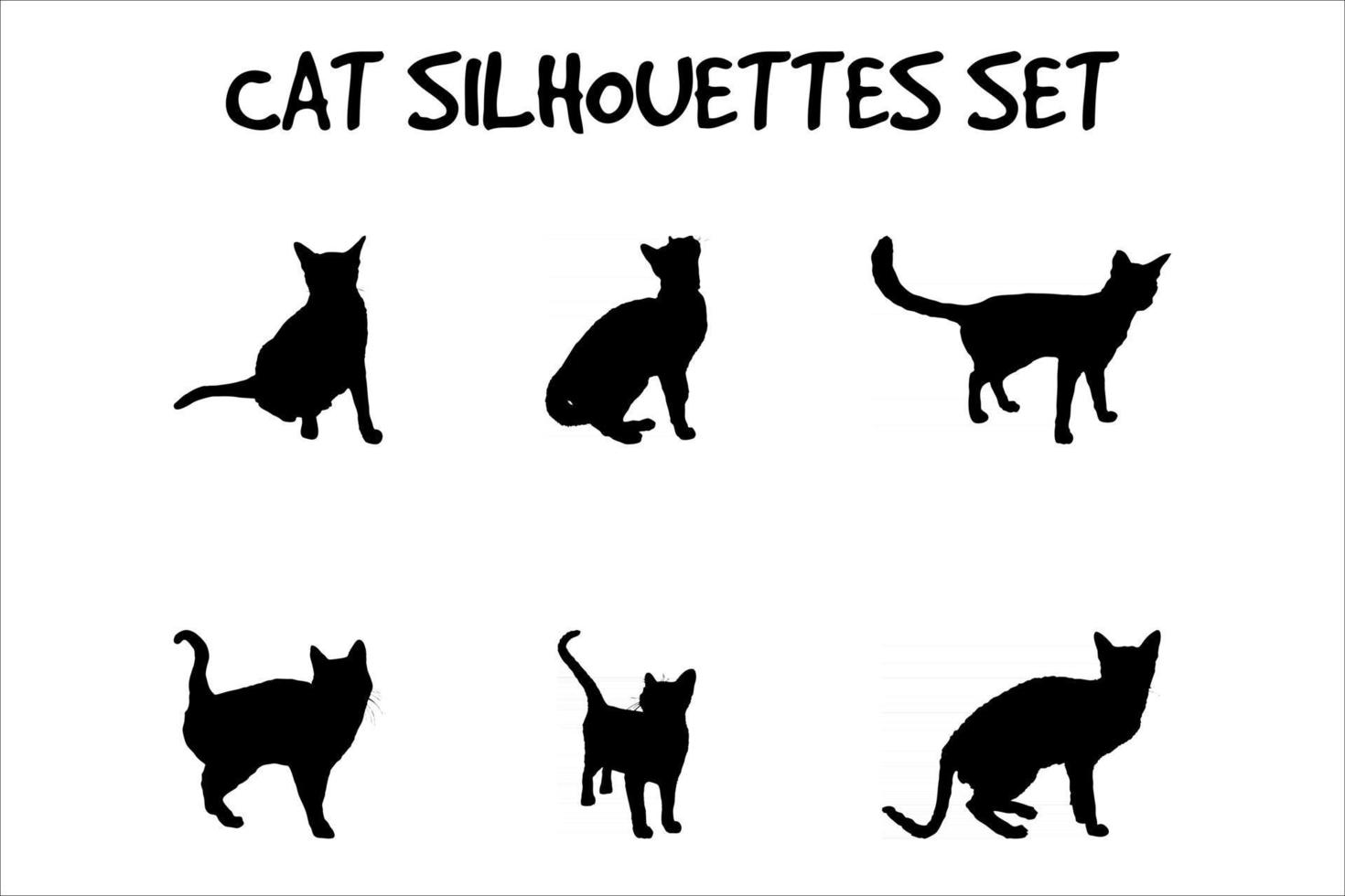 Cats, Isolated On White Background vector