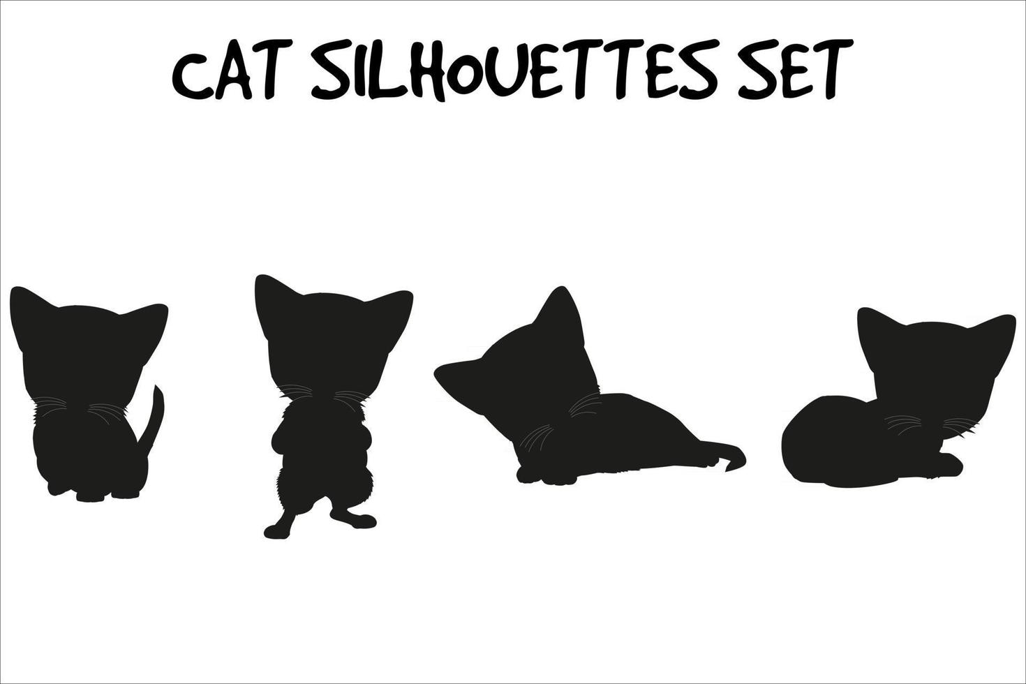 Black Cat Silhouette Collections vector