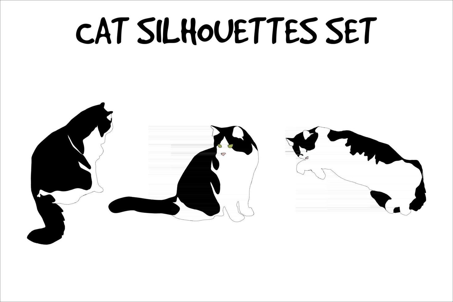 Cats vector silhouettes