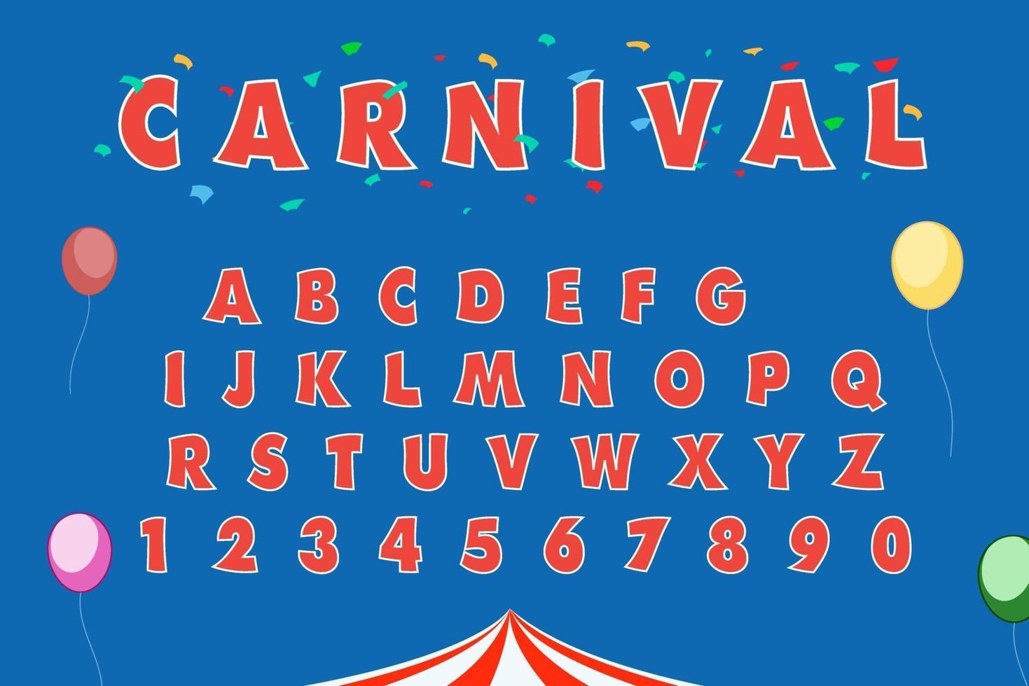 Carnival Set Alphabet Eps Vector