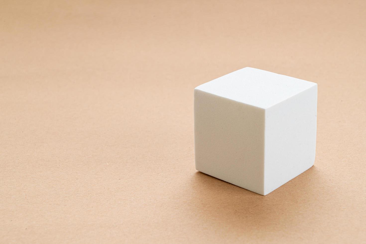 White block in geometry shape photo