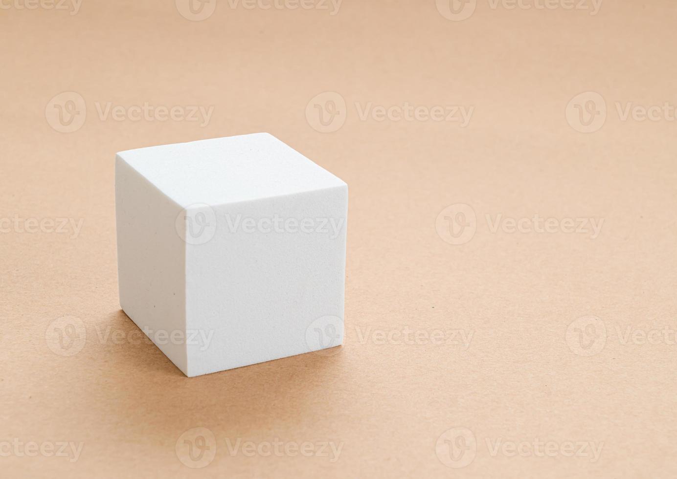 White block in geometry shape photo