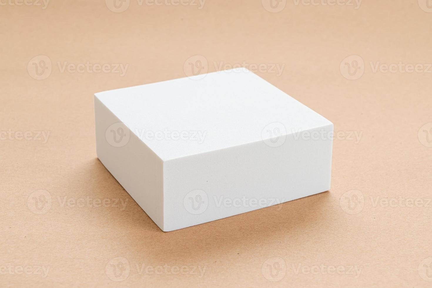 White block in geometry shape photo