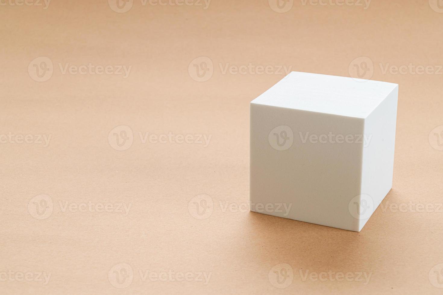 White block in geometry shape photo