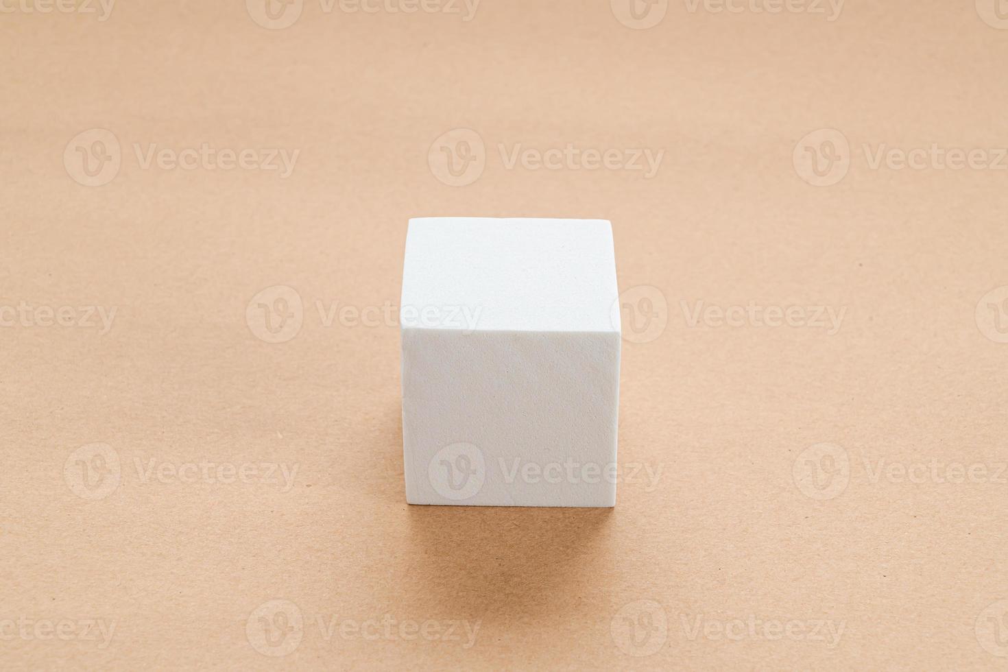 White block in geometry shape photo