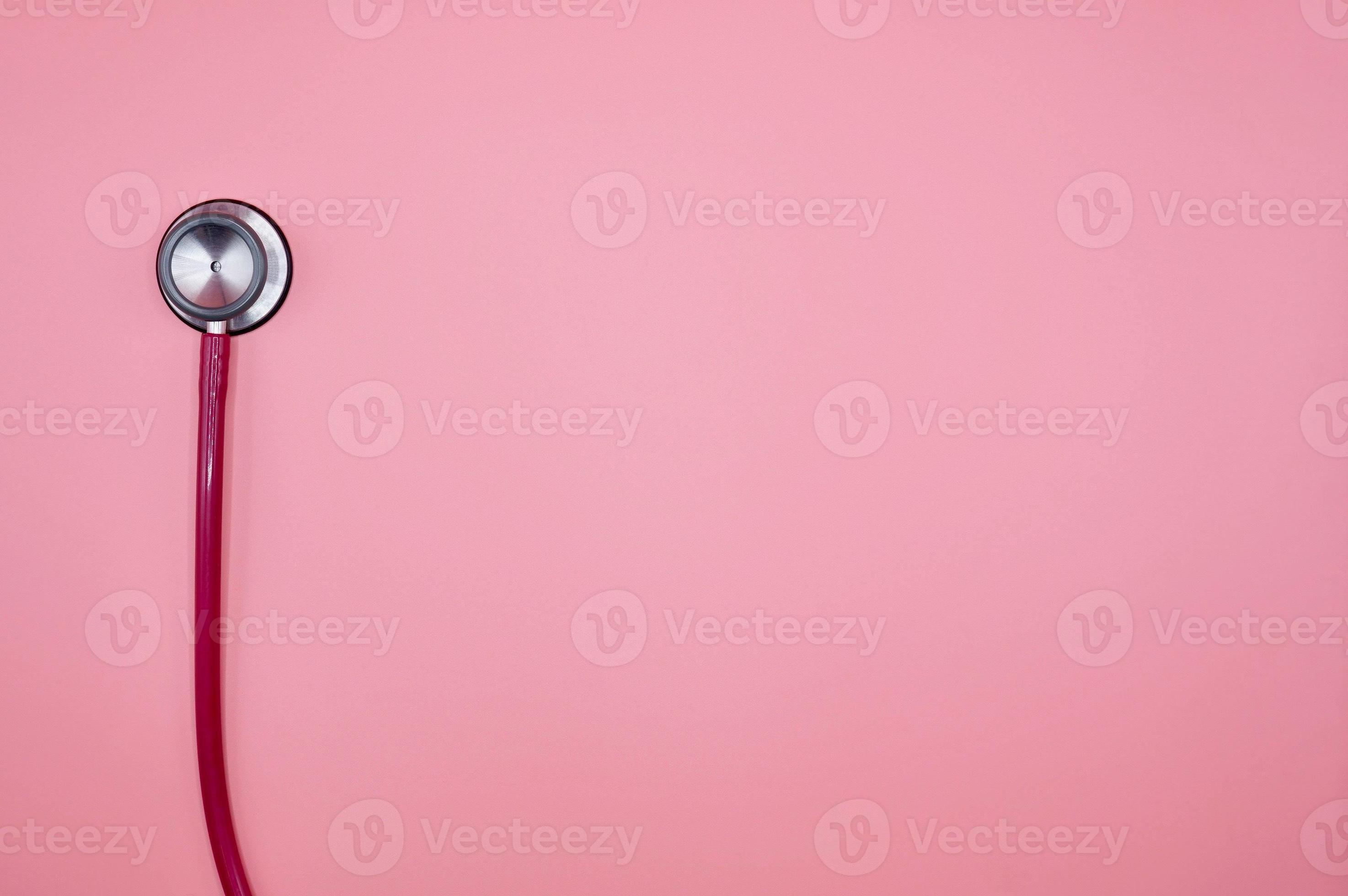 A pink stethoscope on the pink background 2949529 Stock Photo at Vecteezy