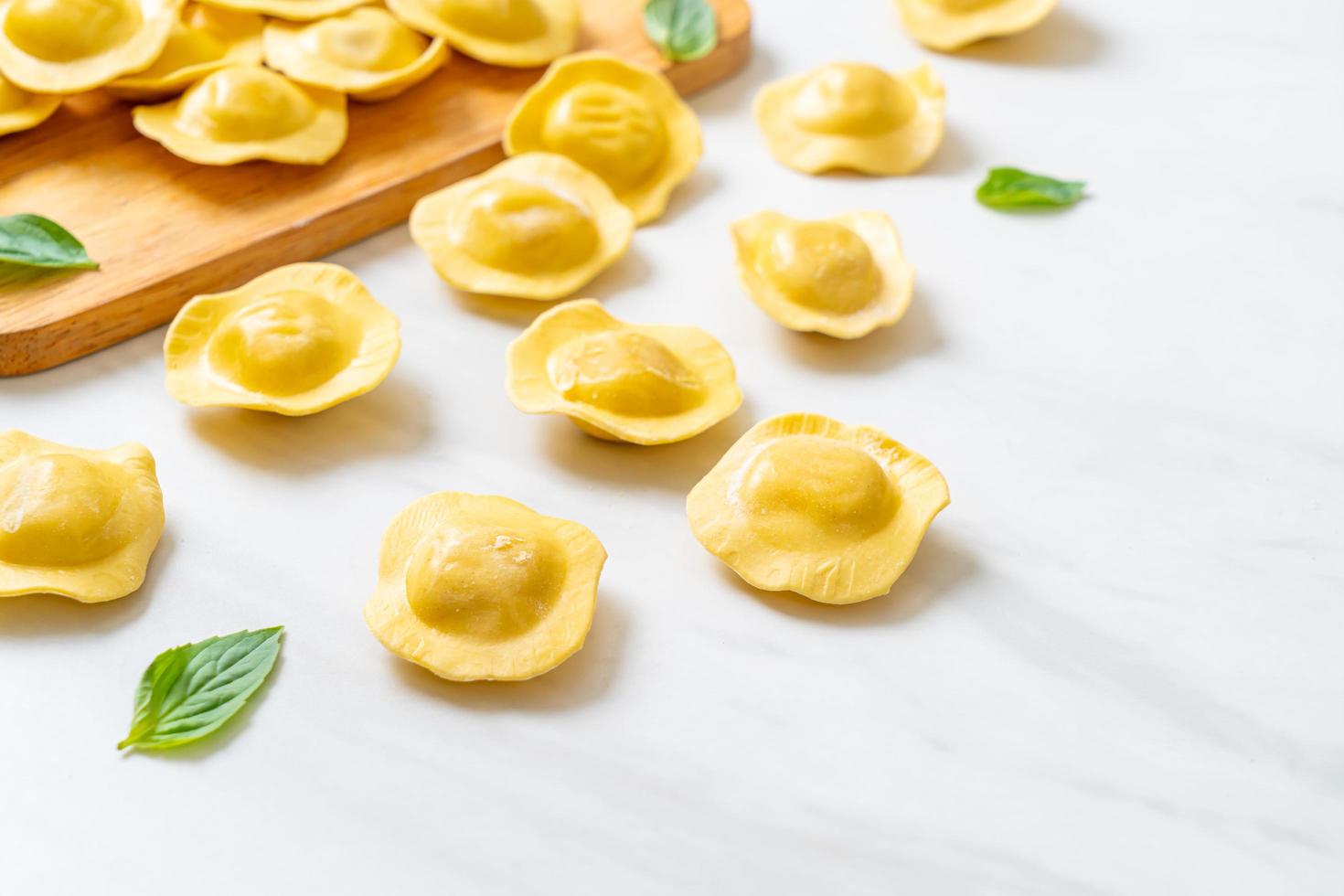 Traditional Italian ravioli pasta photo