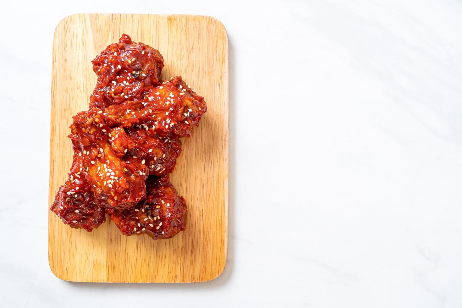 Fried chicken with spicy sauce in Korean style 2949890 Stock Photo at