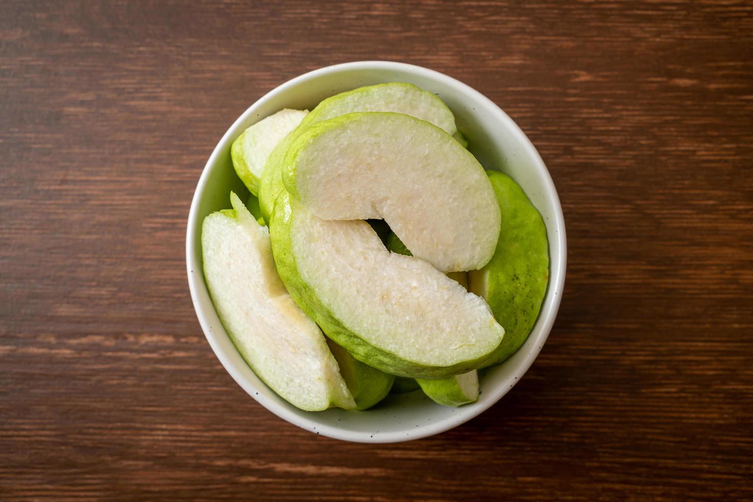 Fresh guava fruits sliced - tropical fruit photo