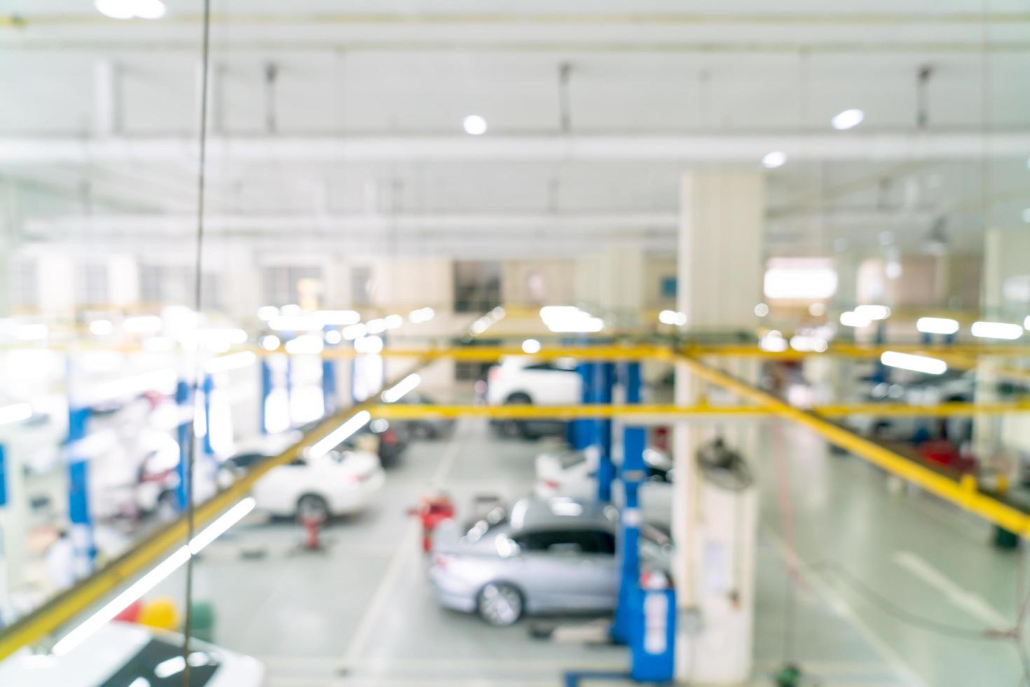 Abstract blur garage car service for background photo