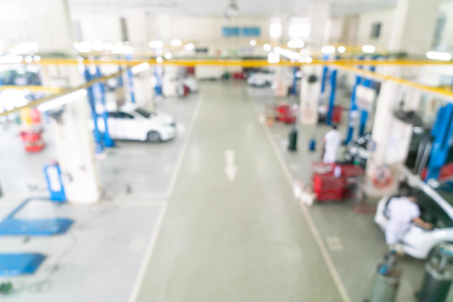 Abstract blur garage car service for background photo