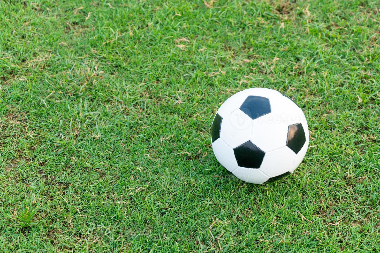 balón de fútbol en el campo de pelota foto