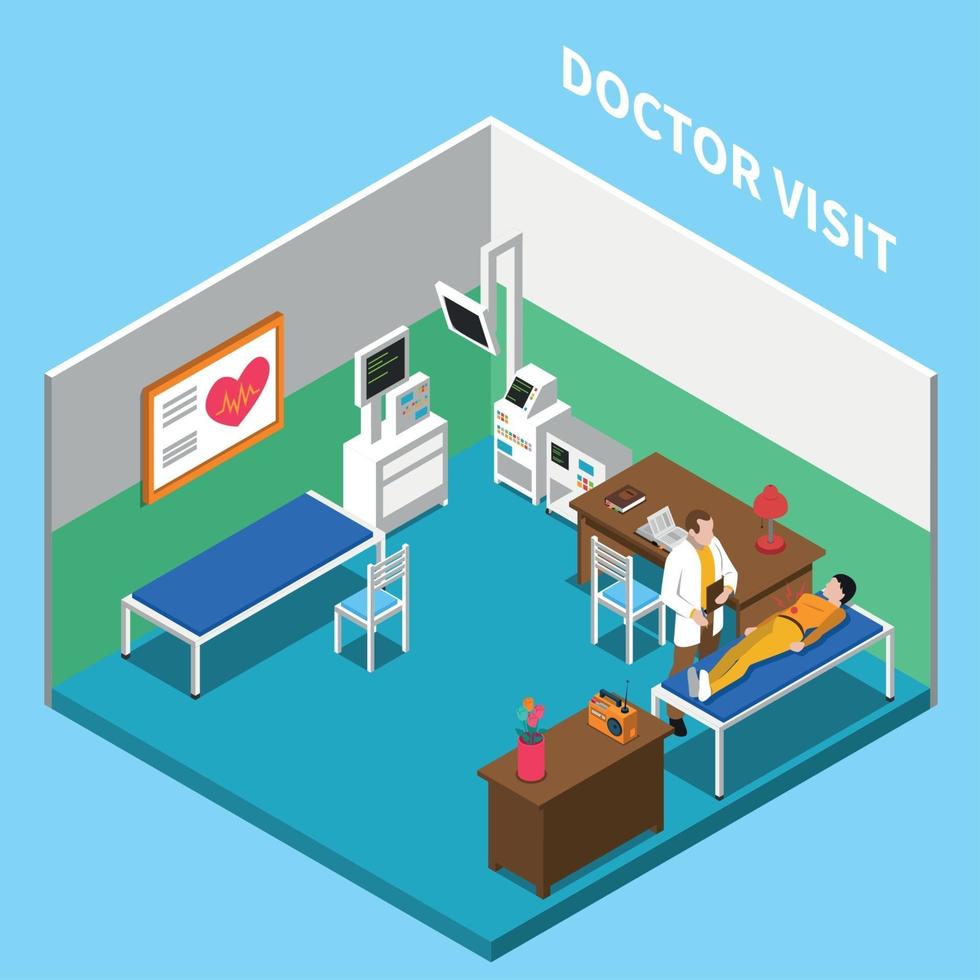 Medical Appointment Isometric Composition Vector Illustration