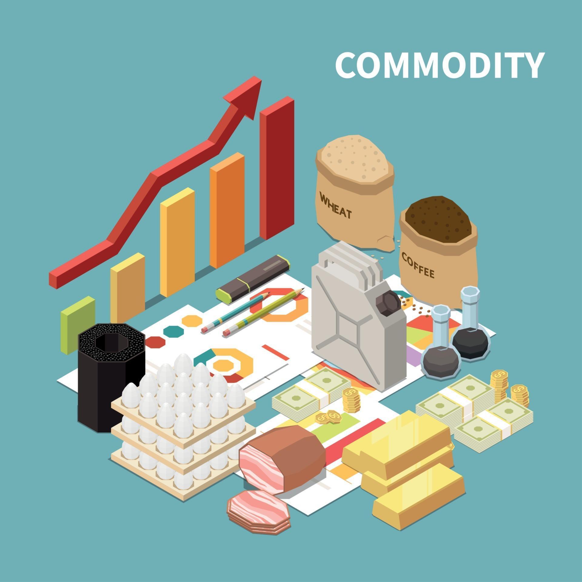Commodity Market Growth Composition Vector Illustration 2950797 Vector