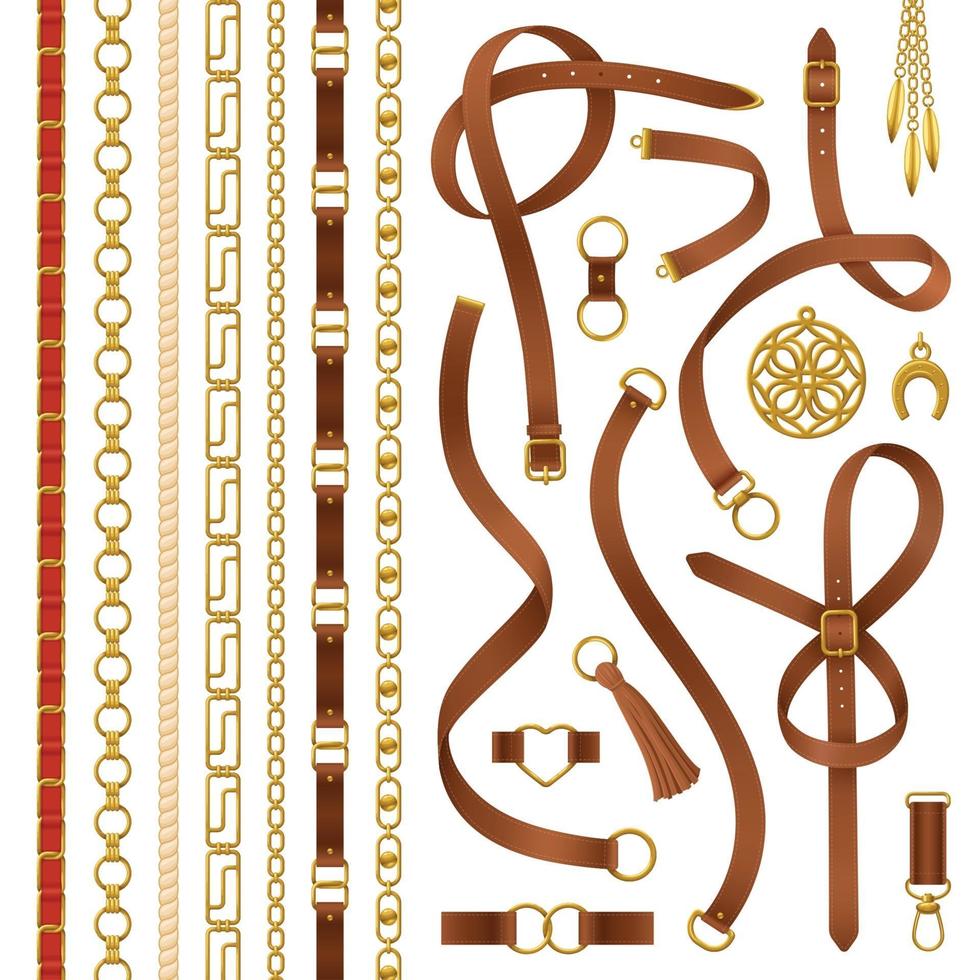 Belt Realistic Set Vector Illustration 2950840 Vector Art at Vecteezy