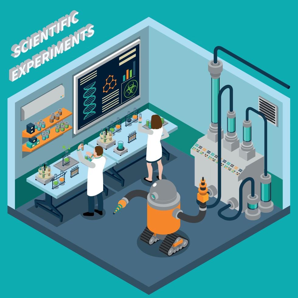 Scientist Isometric Illustration Vector Illustration