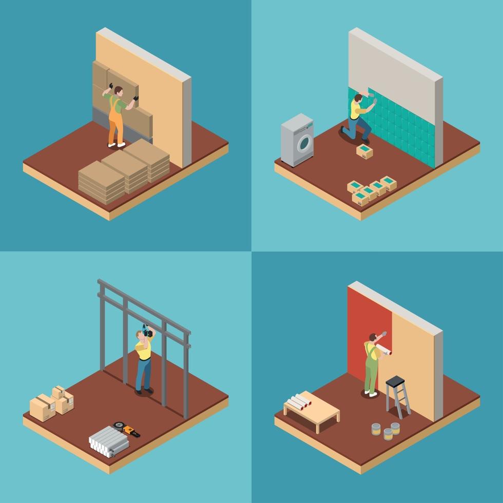 Home Repair  Concept Icons Set Vector Illustration