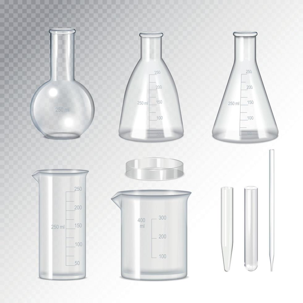 Laboratory Glassware Realistic Vector Illustration