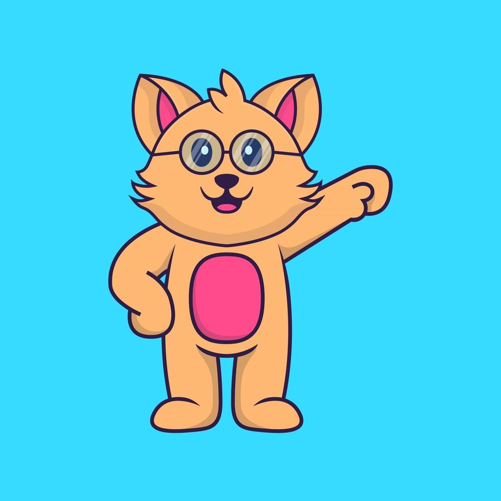 héroe lindo gato. vector