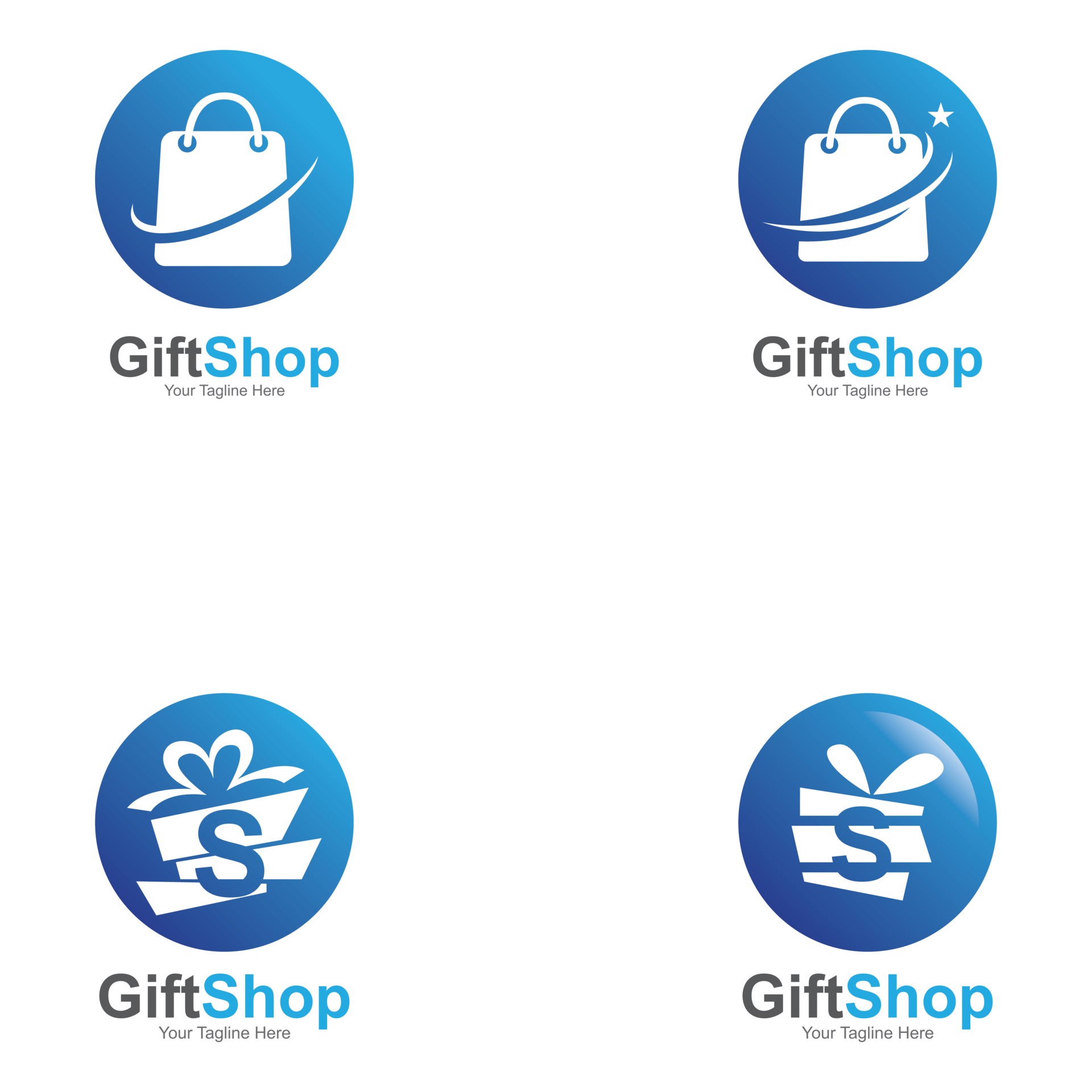 Gift Shop Logo Symbol Template Design Emblem Creative Symbol Icon Vector Art At Vecteezy