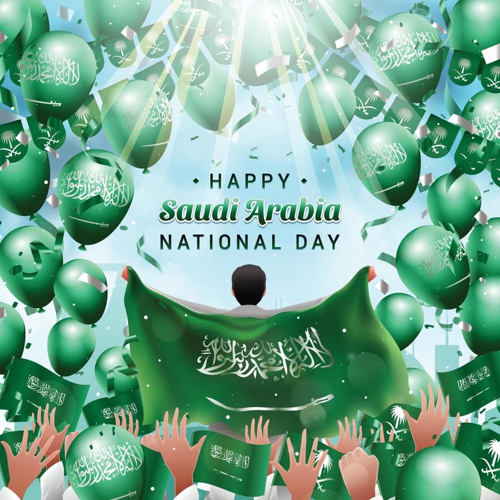 feliz día nacional de arabia saudita concepto de fiesta vector