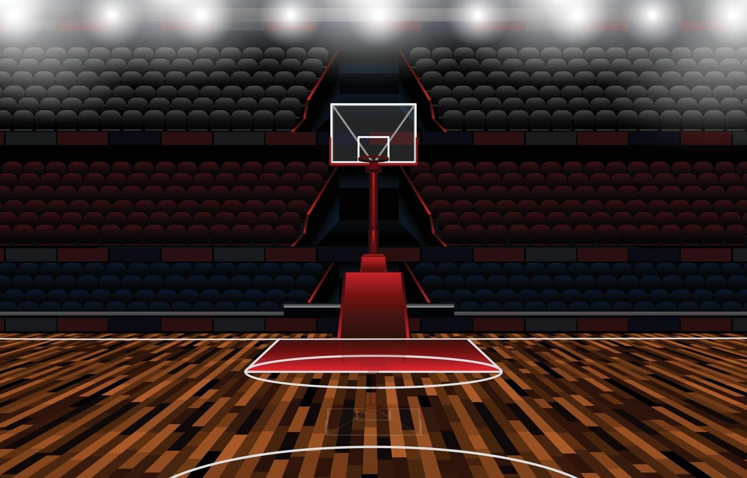 concepto de estadio de baloncesto vector