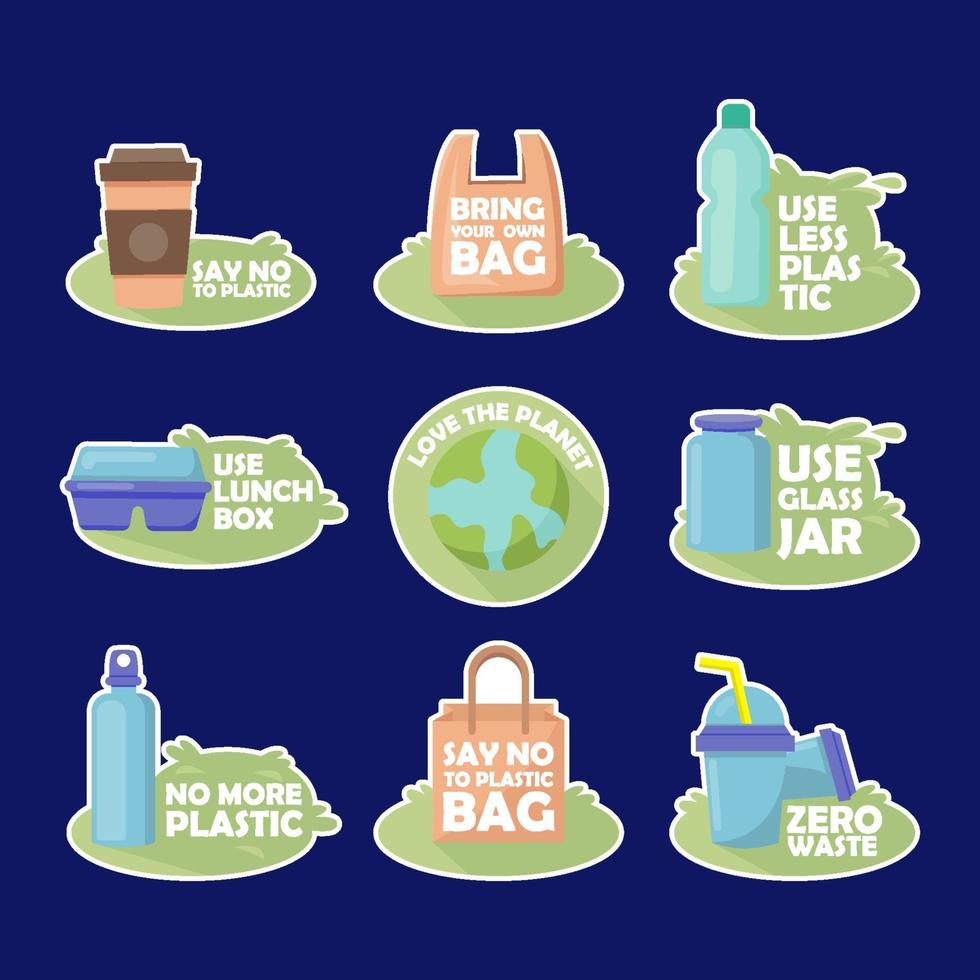 No Plastic Campaign vector