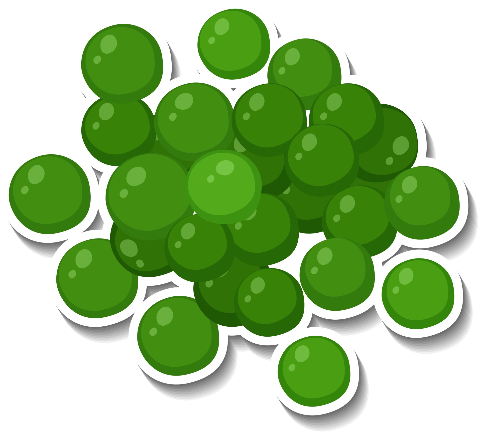 Many green spheres on white background 2952870 Vector Art at Vecteezy