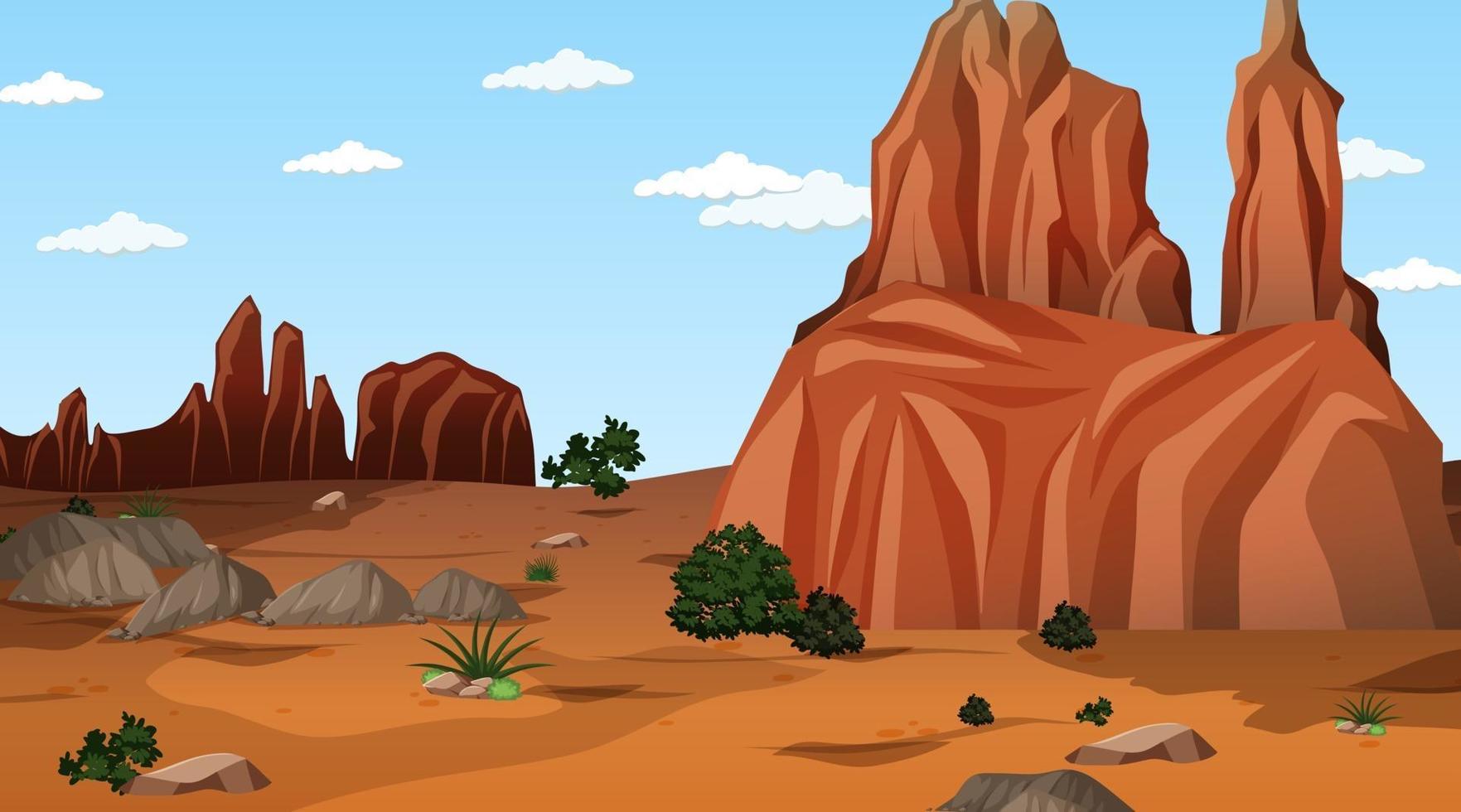 Desert forest landscape at daytime scene vector