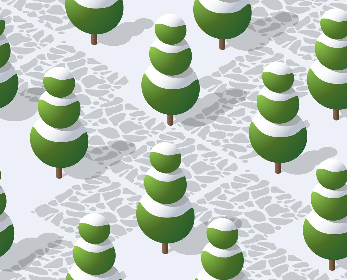 The seamless pattern is the background of the isometric vector