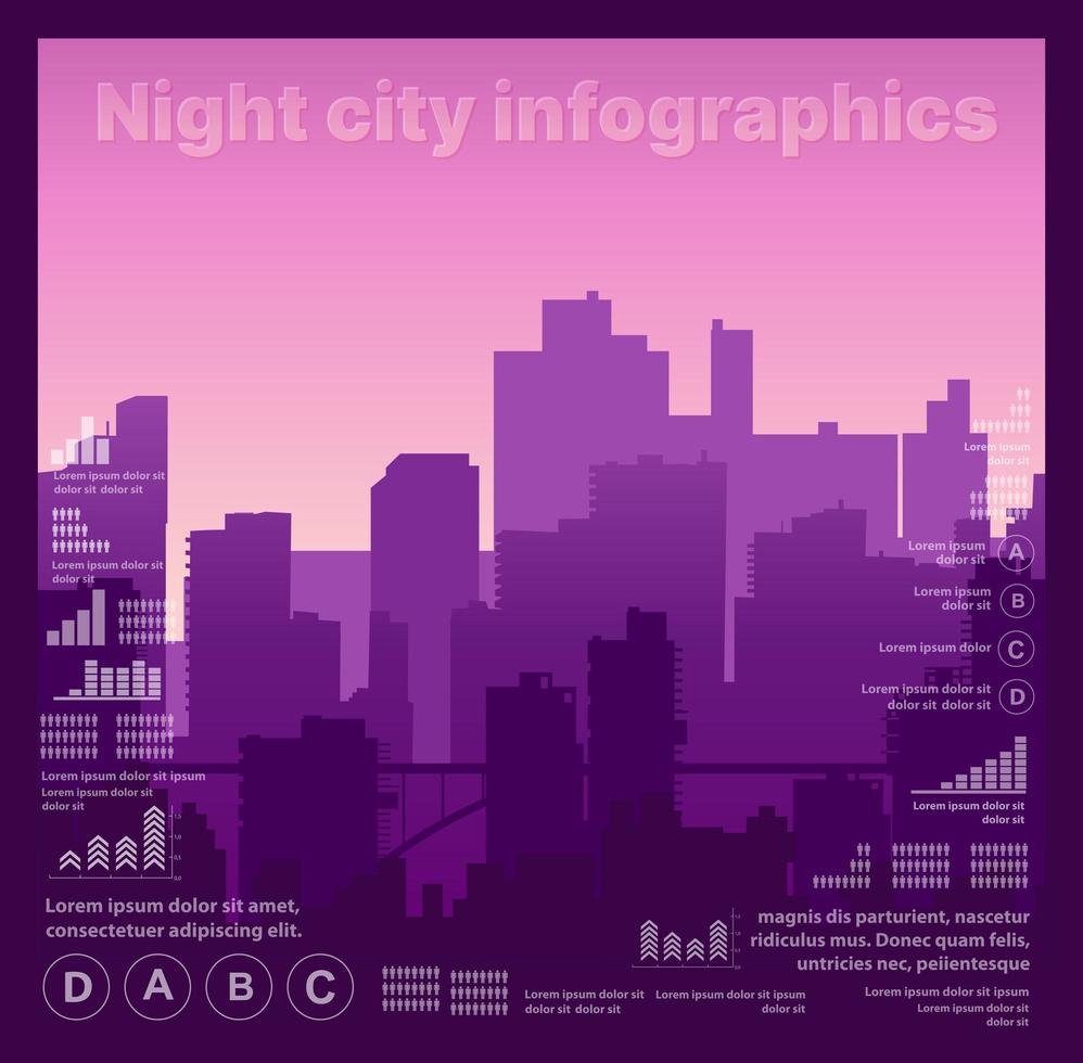 silueta de la estructura de la ciudad en el centro urbano vector