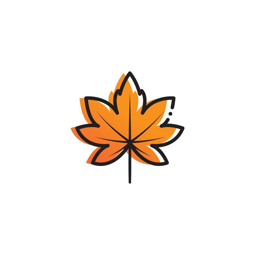 Autumn leaves fall simple vector