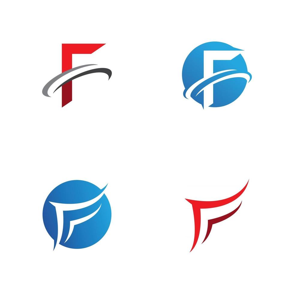 F logo and symbols template vector