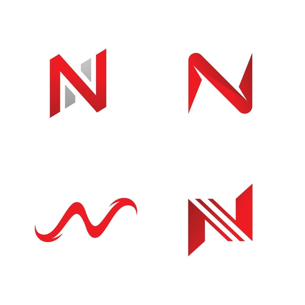 Plantilla de vector de símbolo de negocio de logotipo de letra n