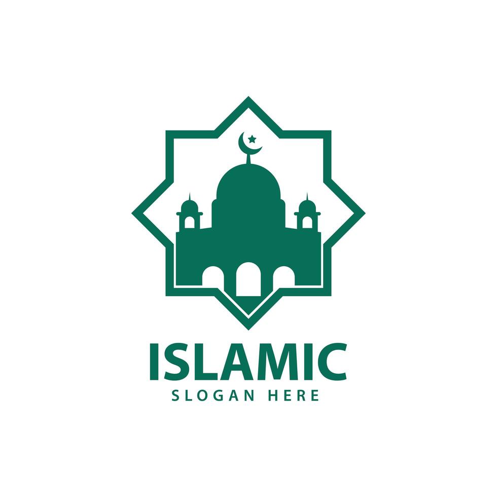 Islamic logo design vector, template icon illustration. vector