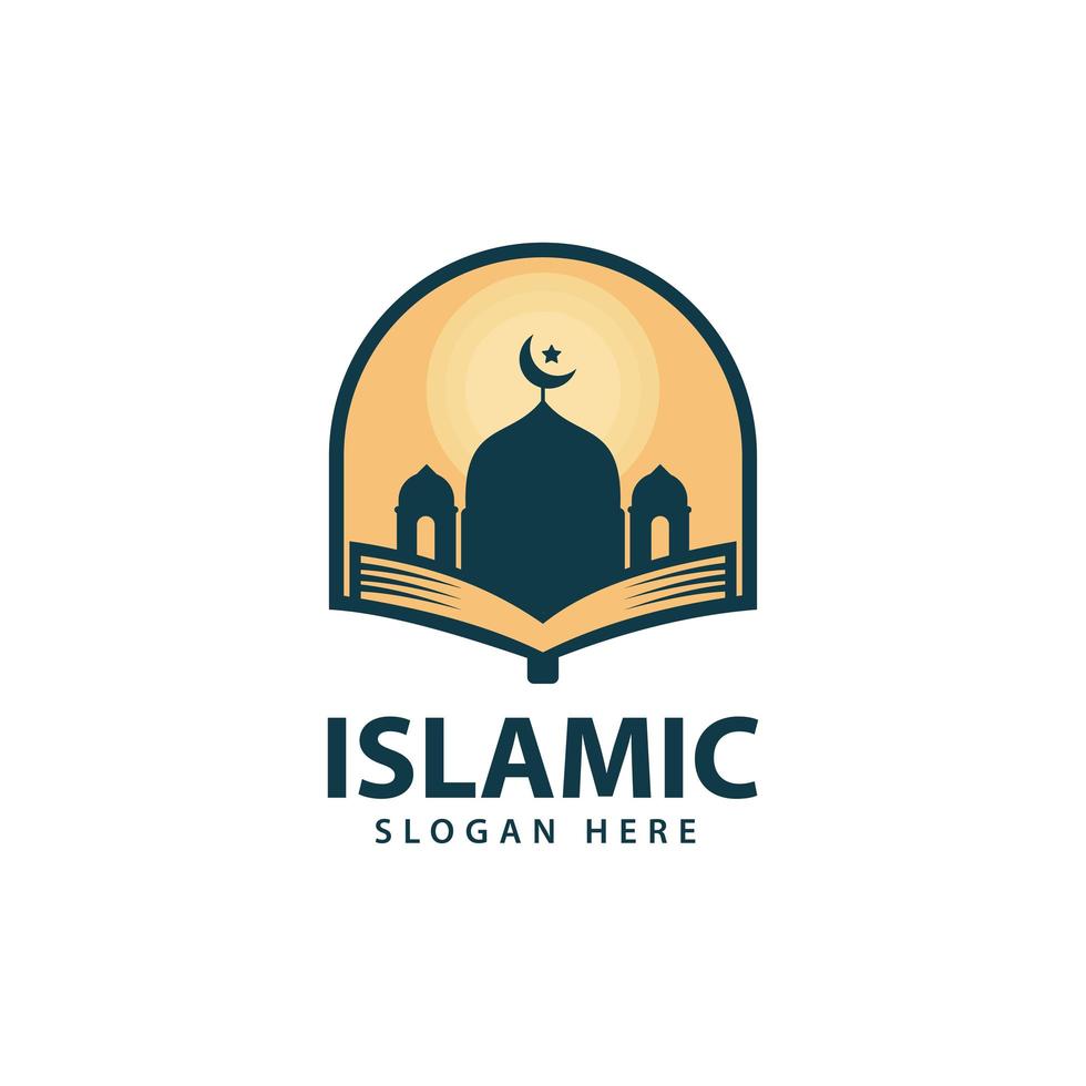 Islamic logo design vector, template icon illustration. vector