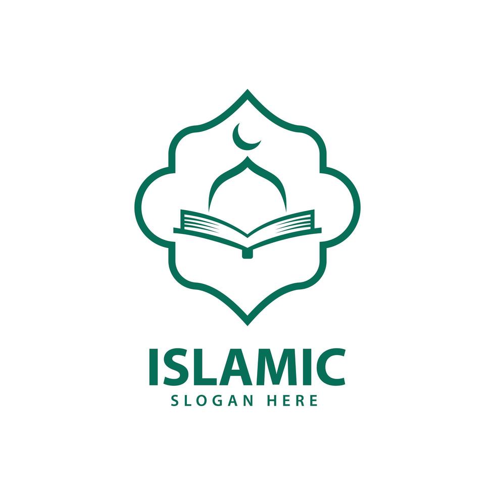 Islamic logo design vector, template icon illustration. vector