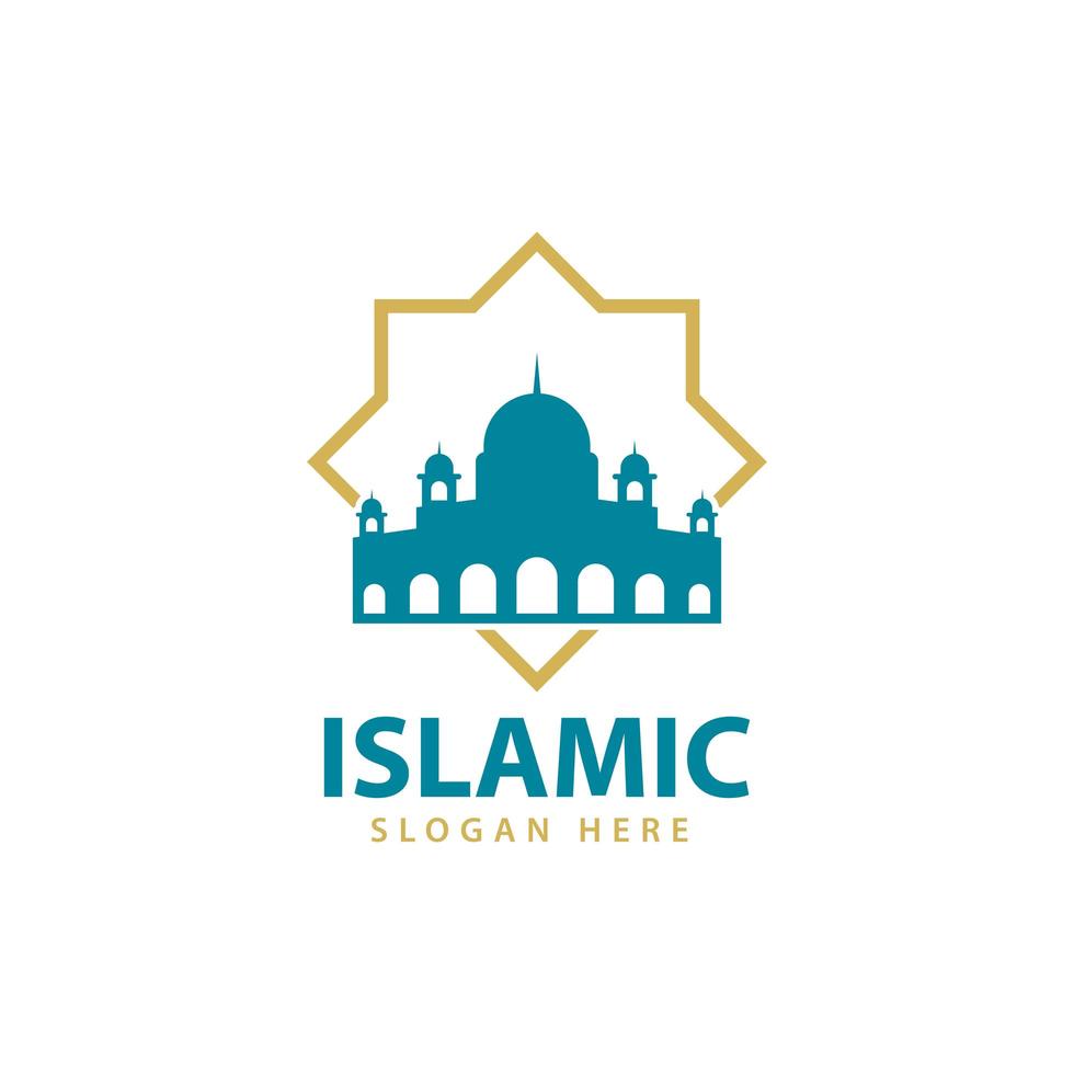 Islamic logo design vector, template icon illustration. vector