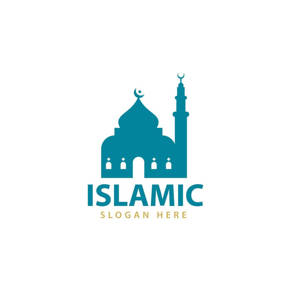 Islamic logo design vector, template icon illustration. vector