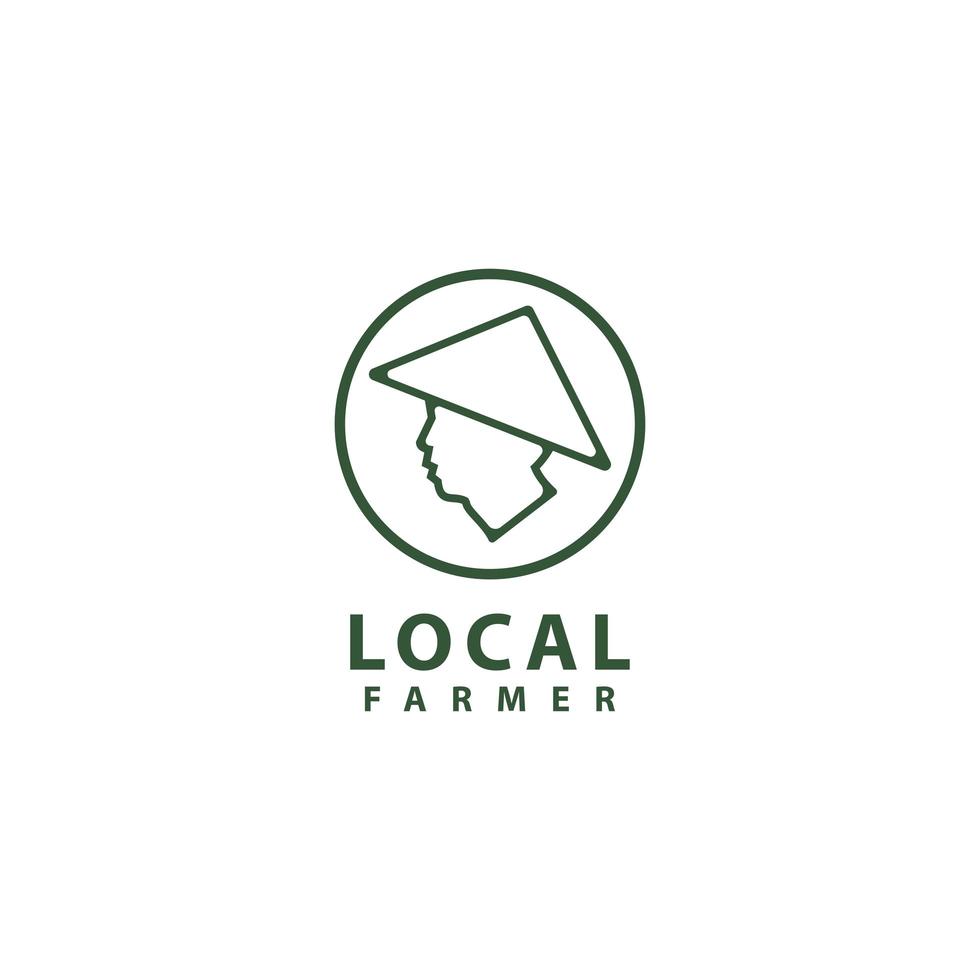 Farmer logo design template. Vector icon illustration.