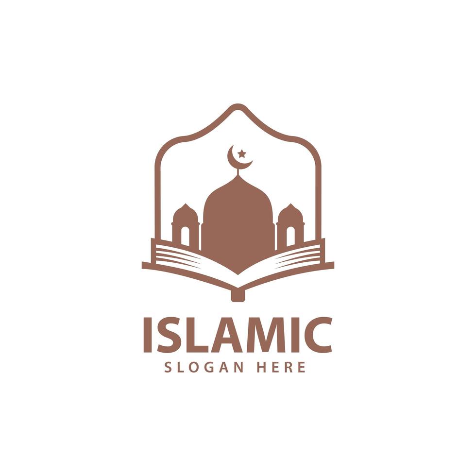 Islamic logo design vector, template icon illustration. vector