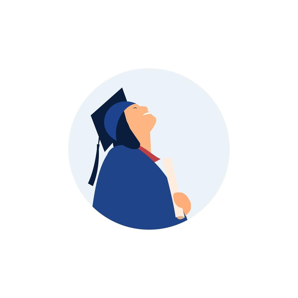 plantilla de diseño de graduación. ilustración del icono de vector. logo vector
