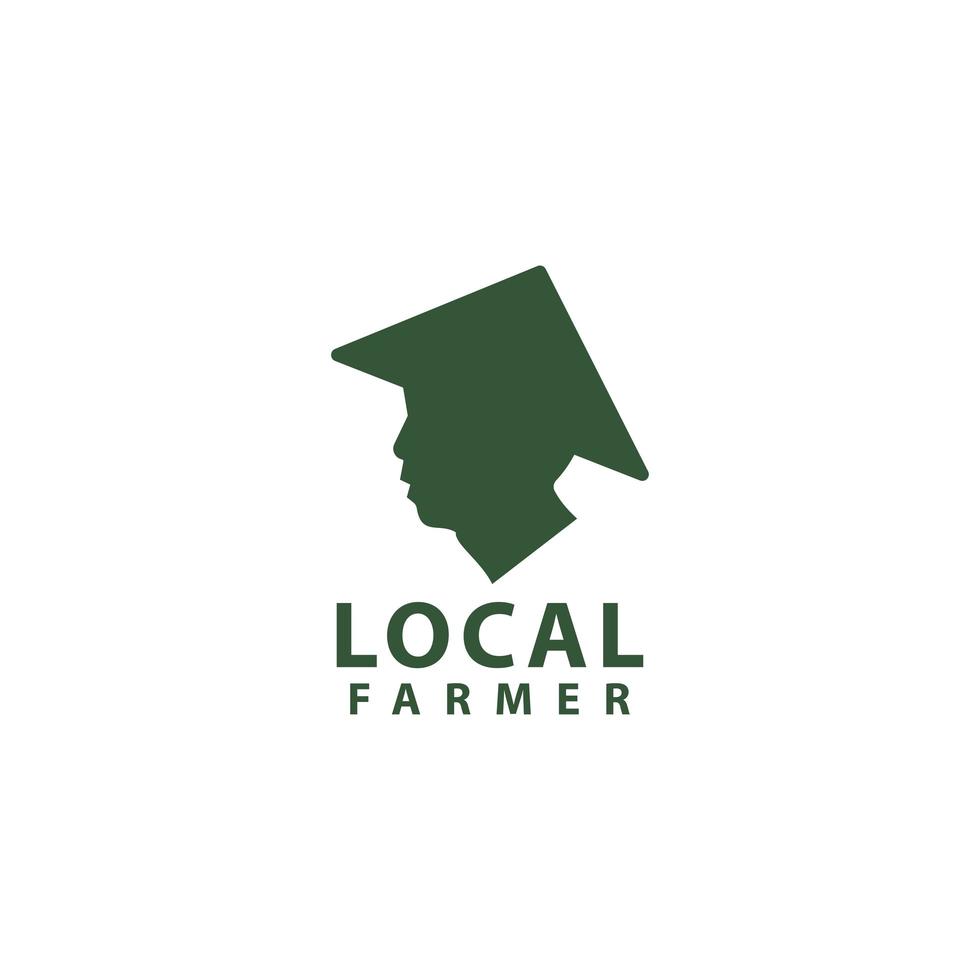 Farmer logo design template. Vector icon illustration.