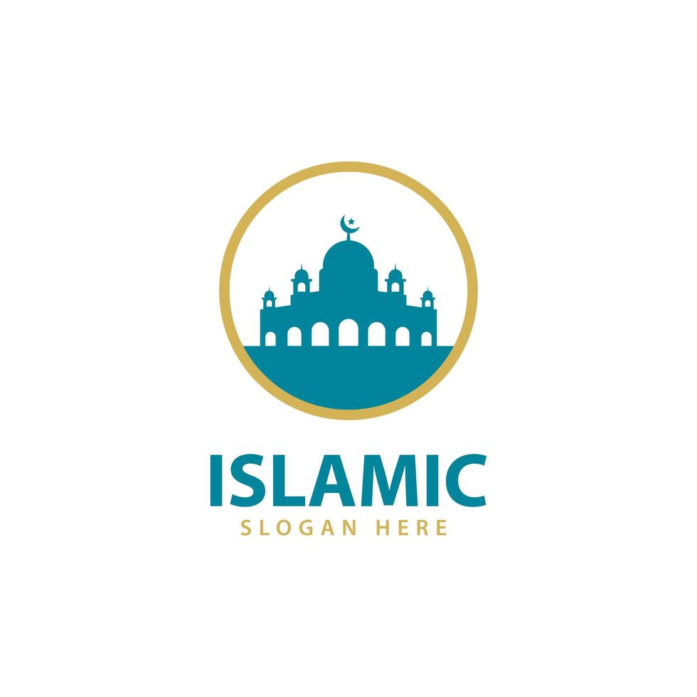 Islamic logo design vector, template icon illustration. vector