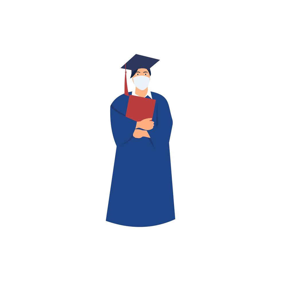 Flat people characters. University and college graduates vector