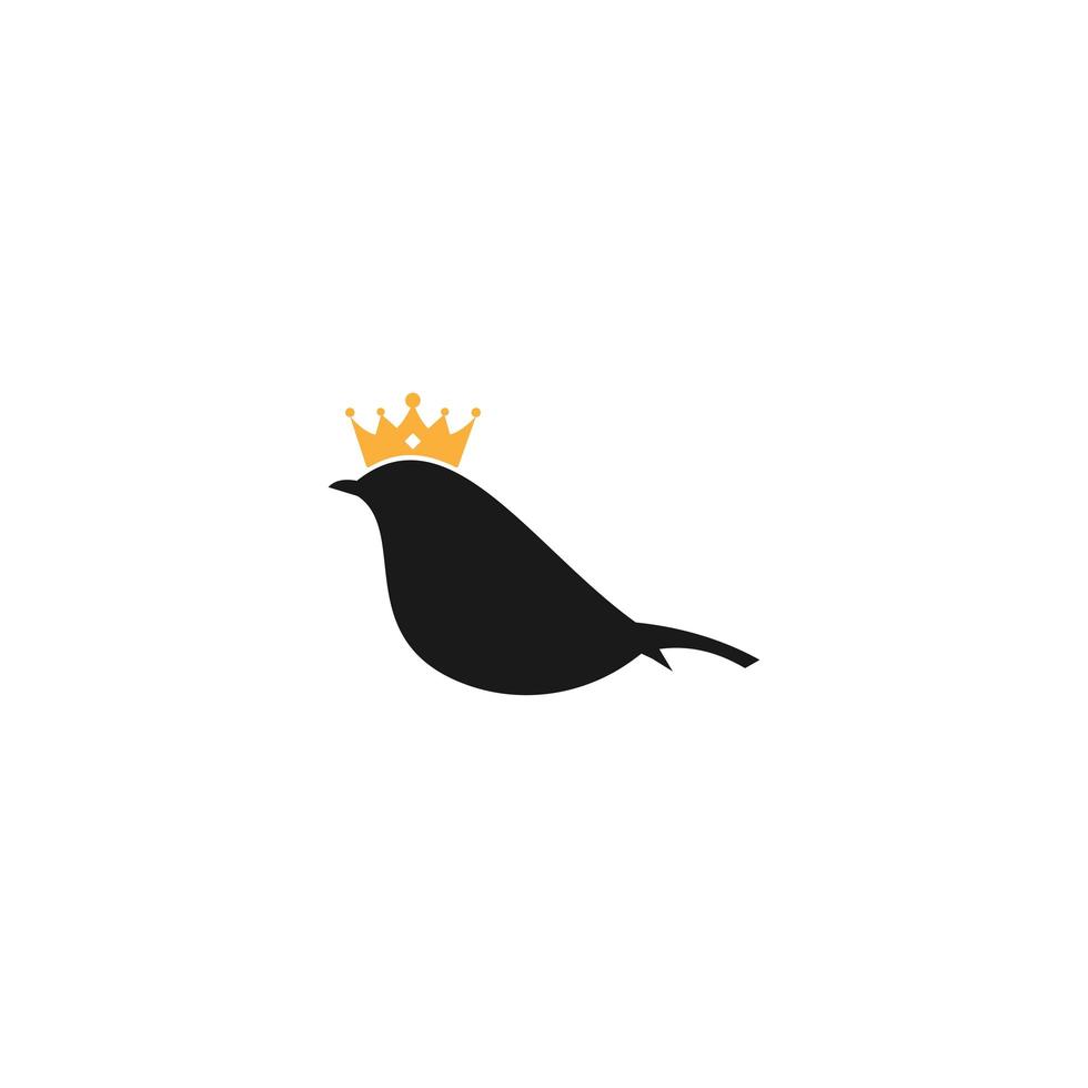 plantilla de logotipo de pájaro, ilustración de icono de vector de diseño animal.