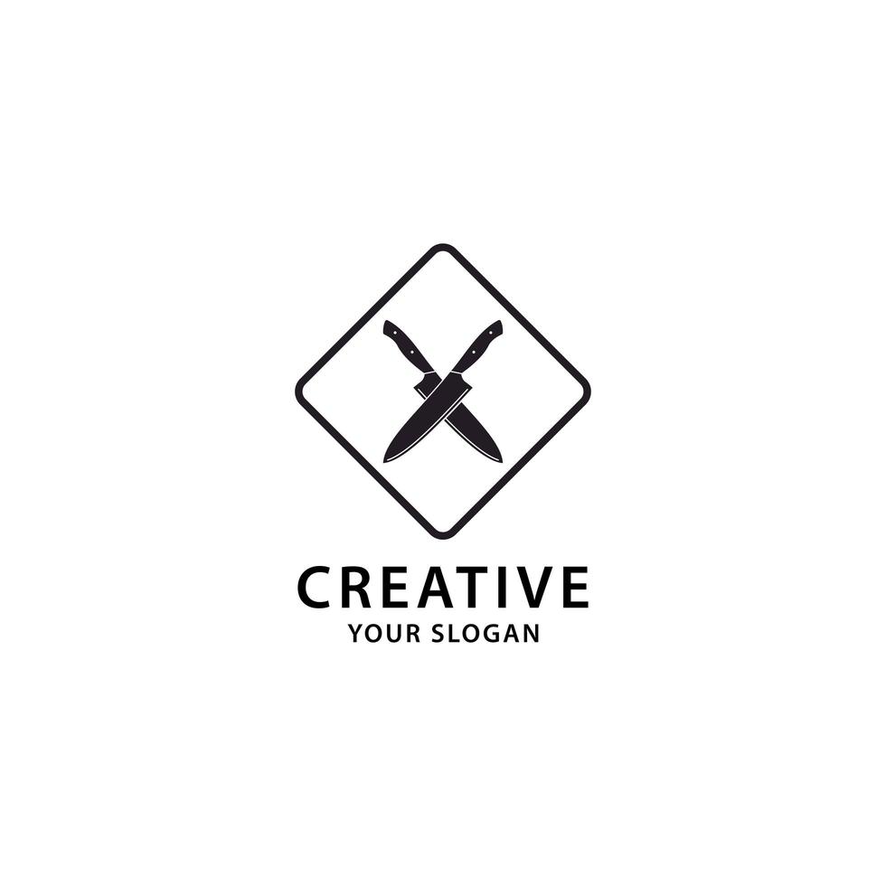 Knife logo template, design vector icon illustration.