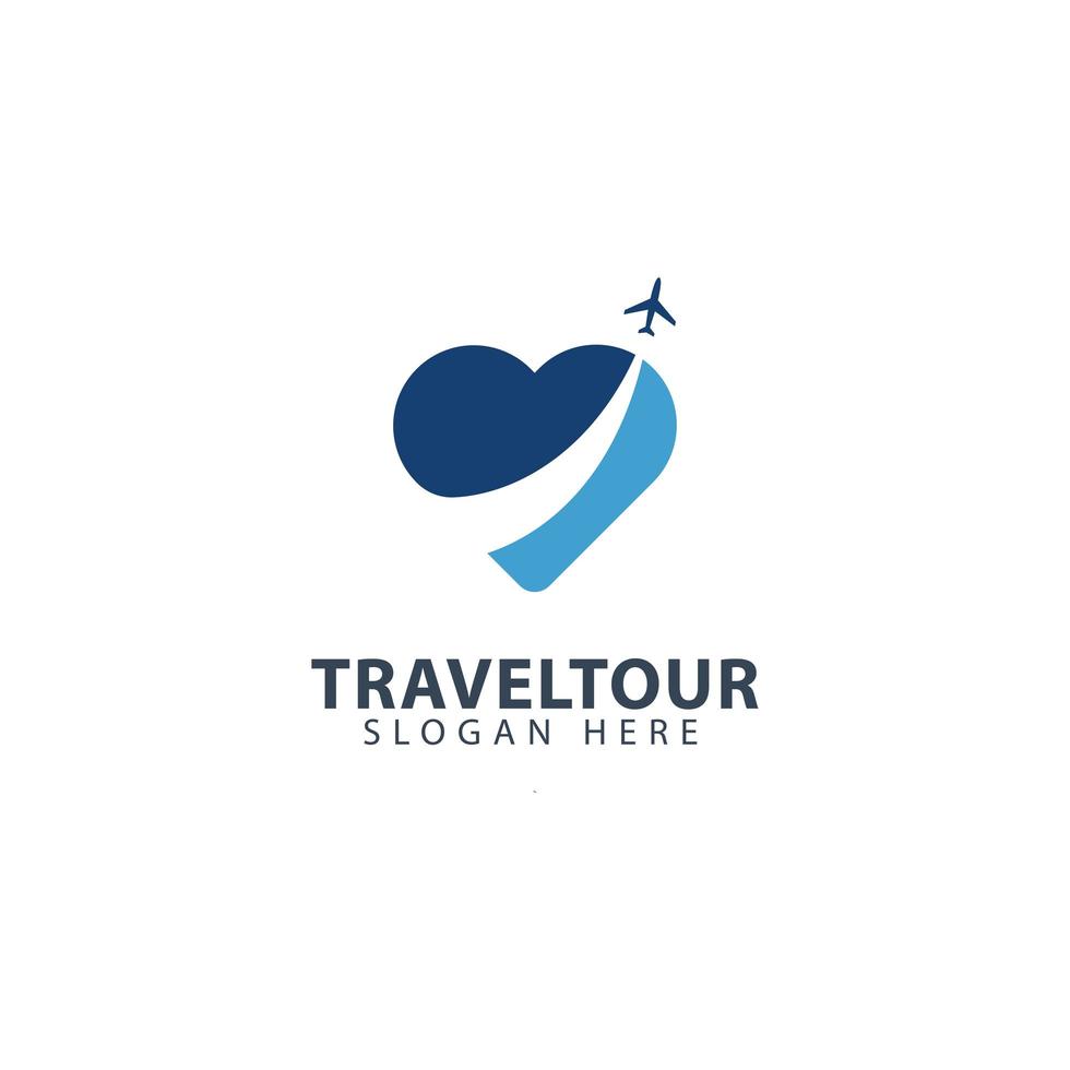 plantilla de logotipo de viaje de viaje, ilustración de vector de diseño.