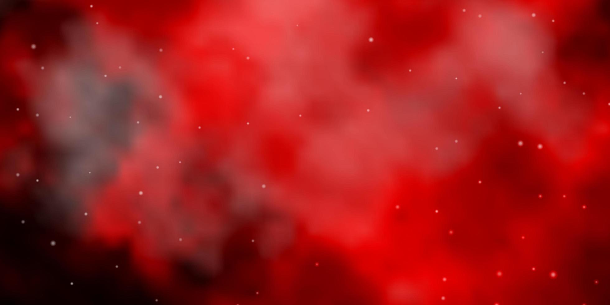 Dark Red vector texture with beautiful stars.