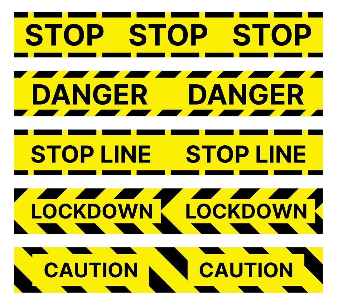 Restrictive stop marking tape pattern seamless line vector